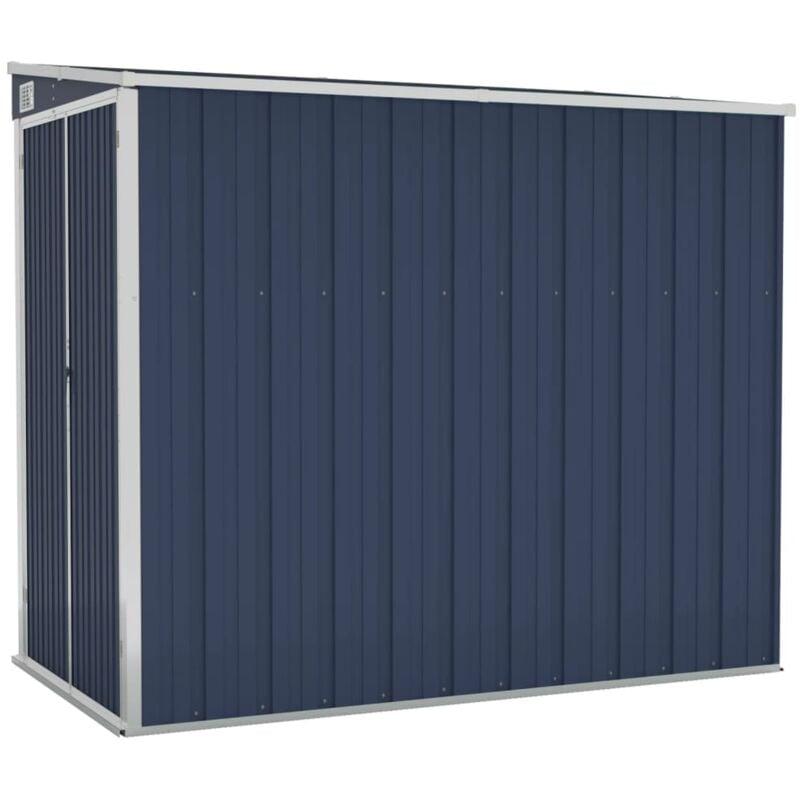 Abri de jardin cabane cabanon maison de stockage remise extérieur hangar outils robuste mural 118 x 194 x 178 cm acier anthracite