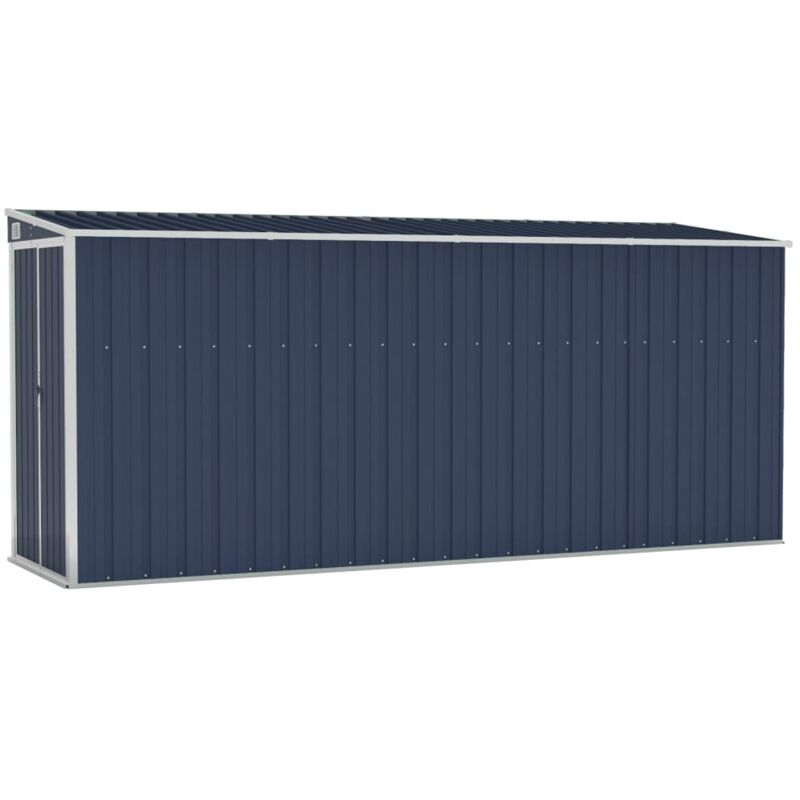 Abri de jardin cabane cabanon maison de stockage remise extérieur hangar outils robuste mural 118 x 382 x 178 cm acier anthracite