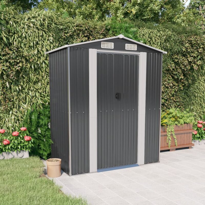 Abri de jardin, Cabane de jardin Anthracite 192x108x223 cm Acier galvanisé POE9259 DESIGN IN