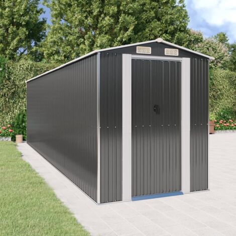 Abri de jardin  Cabane de jardin Chalet Anthracite 192x689x223 cm Acier galvanisé FR18248
