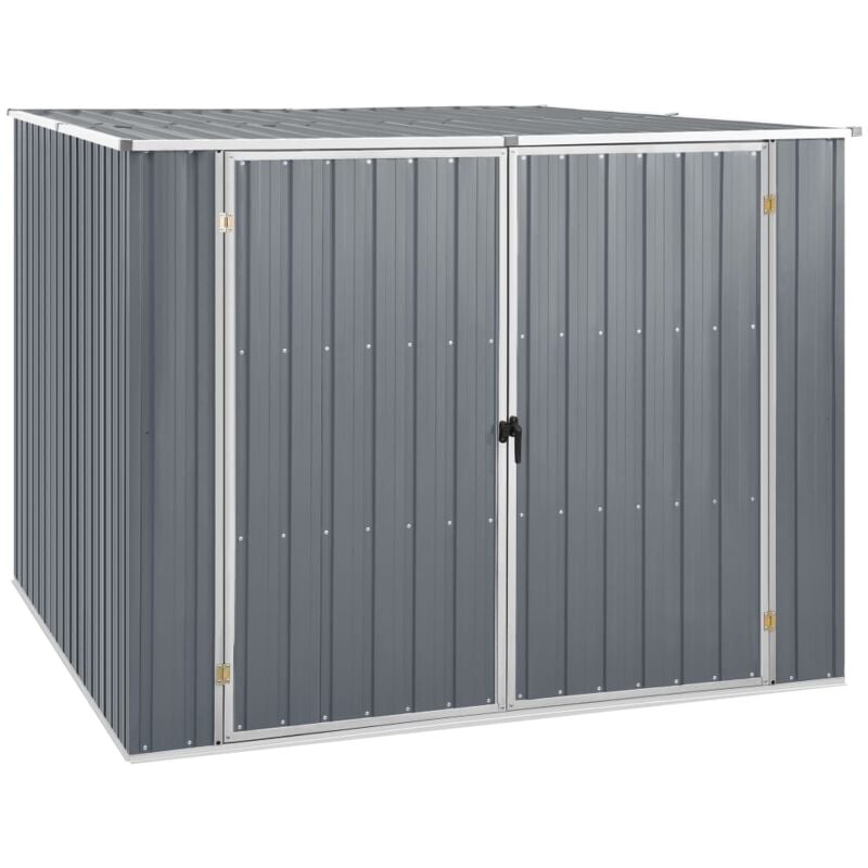 Bonnevie - Abri de jardin Cabane de jardin - Gris 195x198x159 cm Acier galvanisé BV631952 Gris