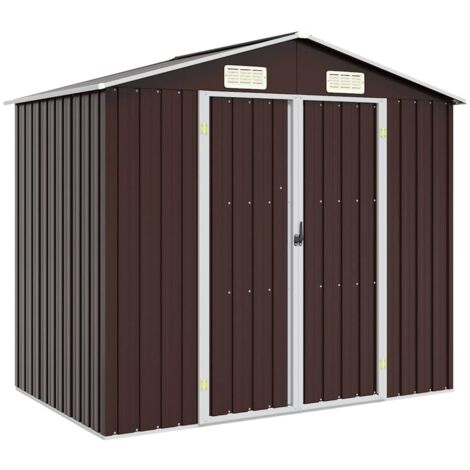 Abri de jardin Cabane de jardin - Marron 205x129x183 cm Acier galvanisé BV272920 - BonneVie