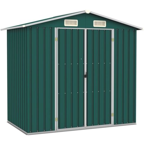 Abri de jardin Cabane de jardin - Vert 205x129x183 cm Acier galvanisé BV402028 - BonneVie