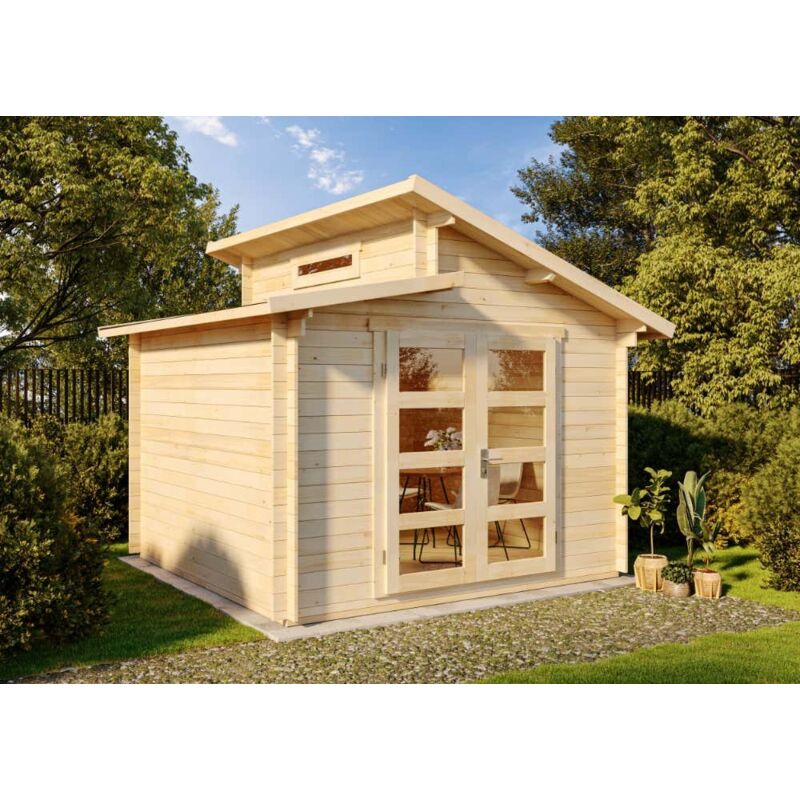 Carlsson - Abri de jardin Aktiva Naturel , 28 mm Épaisseur paroi 360 x cm