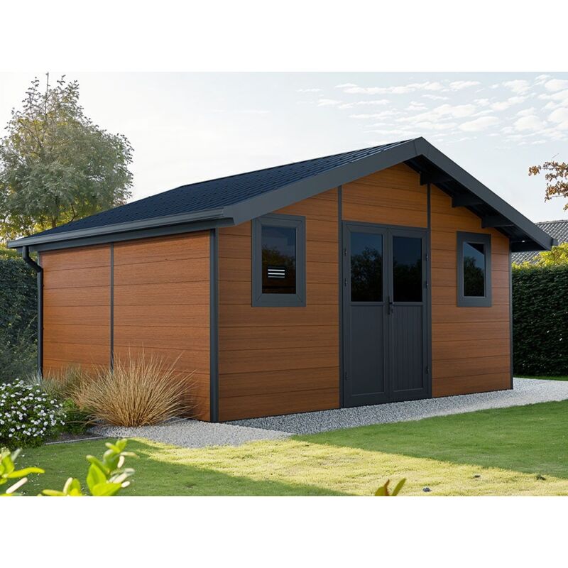 Direct Abris - Abri de Jardin Composite isora - Surface intérieure : 20m2 - Brun