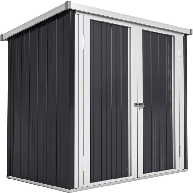Abri de Jardin en Acier - Cabanon de Stockage 1,26 m² avec 2 Portes Verrouillables - Dimensions 147 x 86 x 134 cm - Résistant aux Intempéries