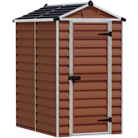 Abri de jardin en aluminium et polycarbonate ambre Skylight 2.1m²