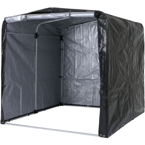 Abri de jardin en aluminium rangement divers extérieur protection uv imperméable 201x201x201 cm anthracite 040005734