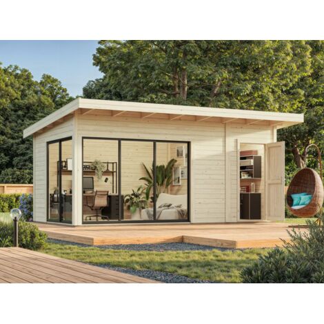 Abri de jardin en bois Andrea 15,2 m2 Slide Naturel