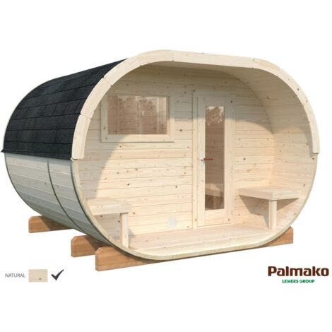 Abri de jardin en bois Anette 3,0+1,5 m2 Naturel