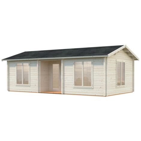 Abri de jardin en bois Anna 26,8+1,9 m2 Naturel