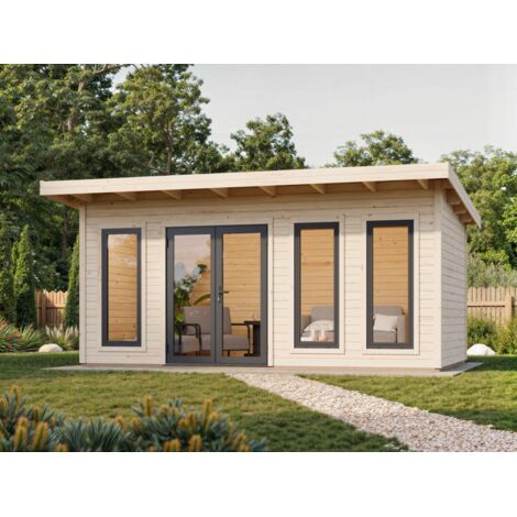 Abri de jardin en bois Aurelia 15,2 m2 Naturel