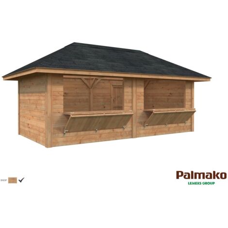 Abri de jardin en bois Bianca 16,6 m2 Set 111 Traité Marron