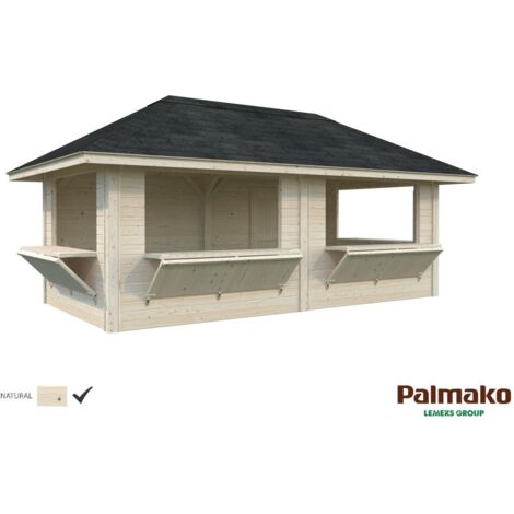 Abri de jardin en bois Bianca 16,6 m2 Set 112 Naturel