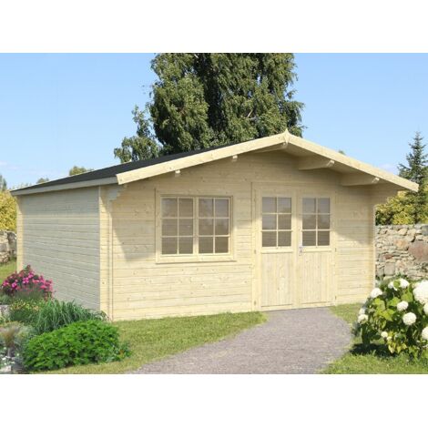 Abri de jardin en bois Britta 19,7 m2 Naturel