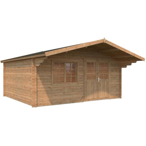 Abri de jardin en bois Britta 19,7 m2 Traité Marron