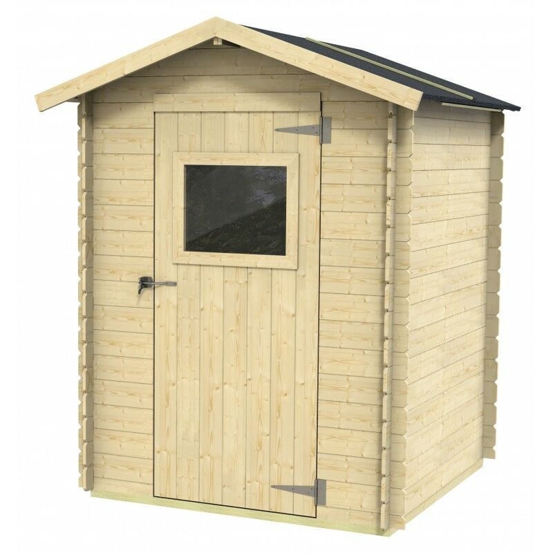 Alce - Casetta Flavia Bh16 mm 146X132 cm Porte simple avec fenêtre Moose