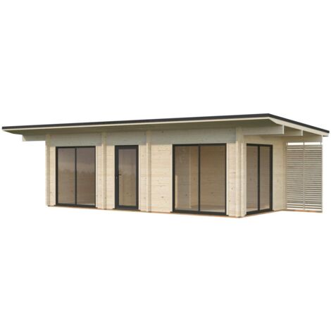 Abri de jardin en bois Cecilia 21,8 m2 Naturel