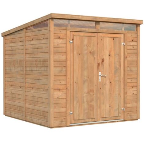 Abri de jardin en bois Elias 4,9 m2 Traité Marron