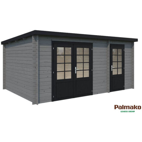 Abri de jardin en bois Ella 13,1+3,9 m2 Naturel