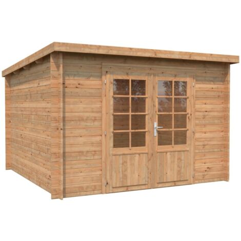 Abri de jardin en bois Ella 8,7 m2 Traité Marron