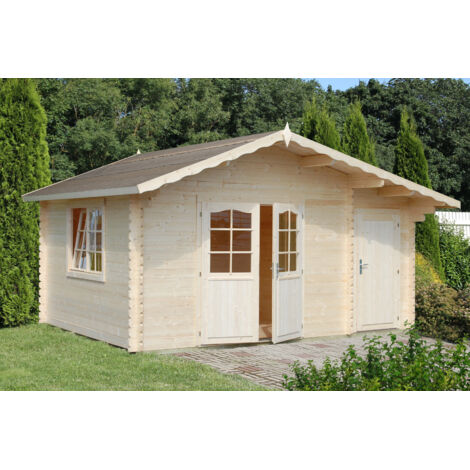 Abri de jardin en bois Emma 14,2 m2 Naturel
