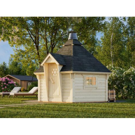 Abri de jardin en bois Eva 8,7 m2 Naturel
