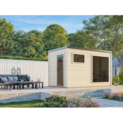 Abri de jardin en bois Grace Sauna 8,2 m2 Naturel