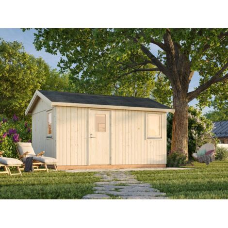 Abri de jardin en bois Hedwig 13,6 m2 Naturel