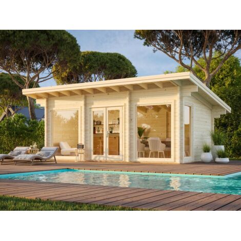 Abri de jardin en bois Heidi 19,7 m2 Naturel