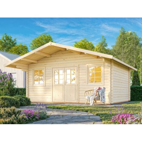 Abri de jardin en bois Helena 18,6 m2 Naturel