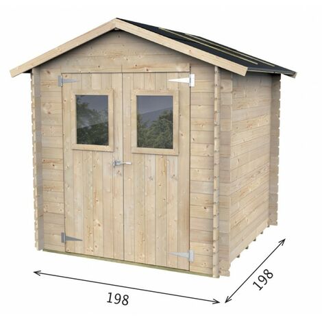 Abri de jardin en bois Hobby 3.1m² Alce 198cm198cm