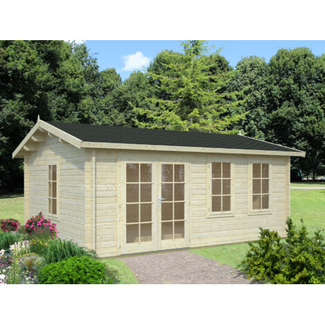 Abri de jardin en bois Iris 19,1 m2 Naturel