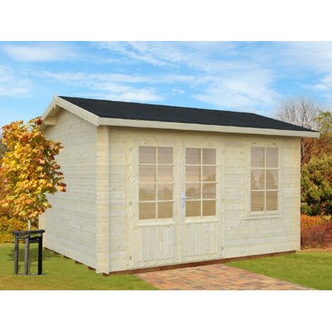 Abri de jardin en bois Iris 9,6 m2 Naturel