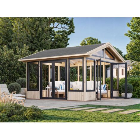 Abri de jardin en bois Isabella 14,7 m2 Naturel