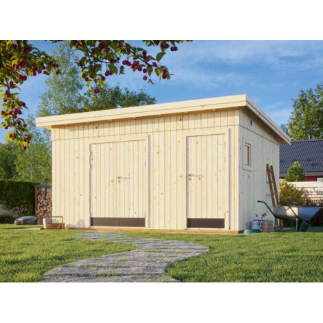 Abri de jardin en bois Kalle 13,5 m2 Naturel