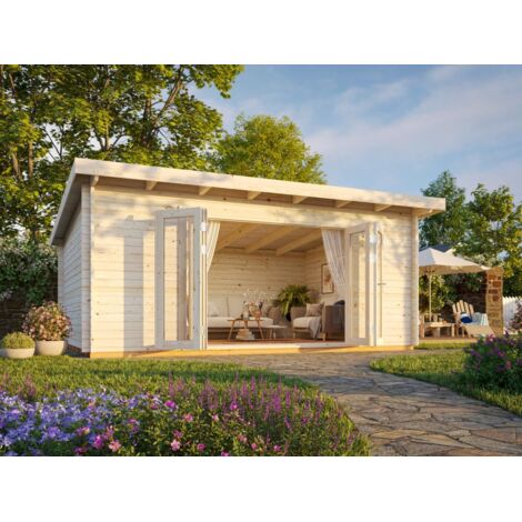Abri de jardin en bois Lea 19,4 m2 Bifold Naturel