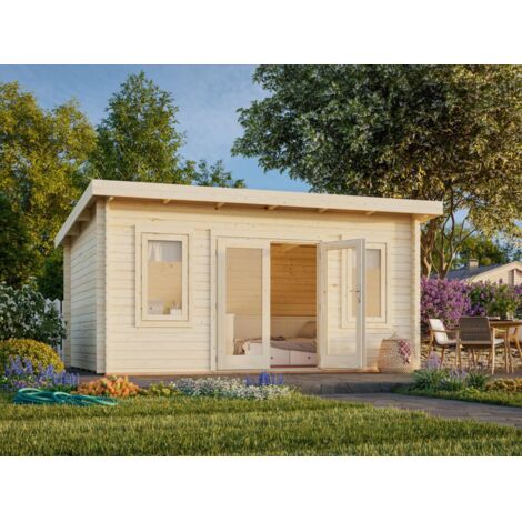 Abri de jardin en bois Lisa 14,2 m2 Traité Translucide