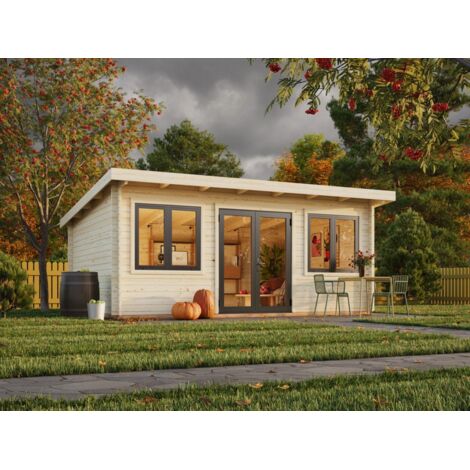 Abri de jardin en bois Lisandra 19,4 m2 Naturel