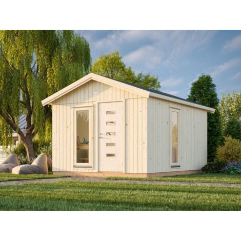 Abri de jardin en bois Ly 13,6 m2 Naturel