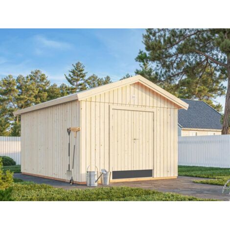 Abri de jardin en bois Martin 13,6 m2 Naturel