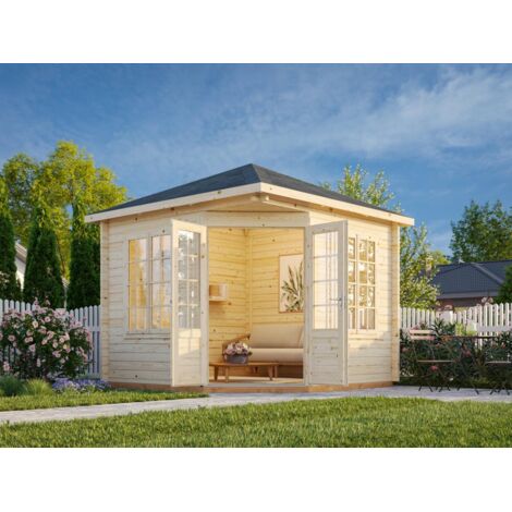 Abri de jardin en bois Melanie 6,9 m2 Naturel