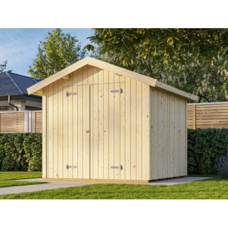 Abri de jardin en bois Nils 5,4 m2 Naturel
