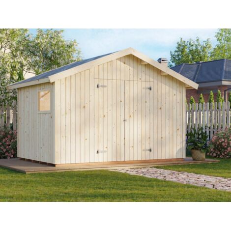 Abri de jardin en bois Nils 8,2 m2 Naturel