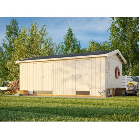 Abri de jardin en bois Olaf 16,9 m2 Naturel