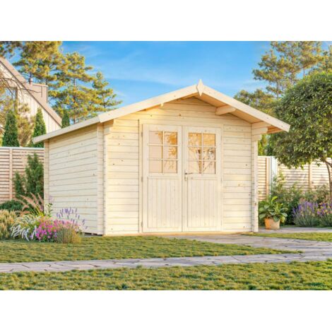 Abri de jardin en bois Sally 10,2 m2 Naturel