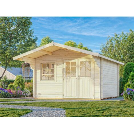 Abri de jardin en bois Sally 12,3 m2 Naturel
