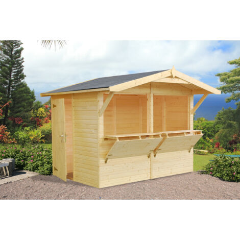 Abri de jardin en bois Stella 5,0 m2 Naturel