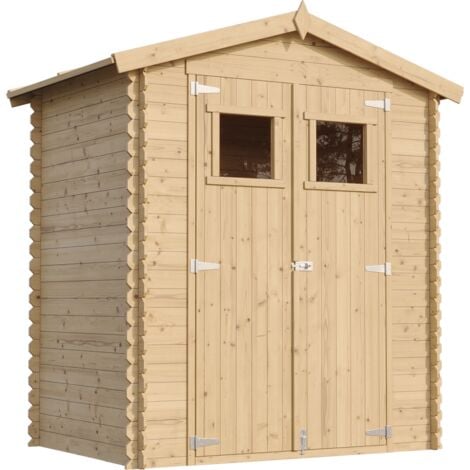 Abri de jardin en bois - Stockage extérieur I196xL136xH218 cm/ 1.98 m2 Petit abri à outils, Local à vélos -  TIMBELA M367