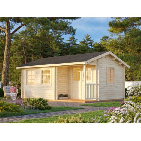 Abri de jardin en bois Susanna 16,4 m2 Naturel